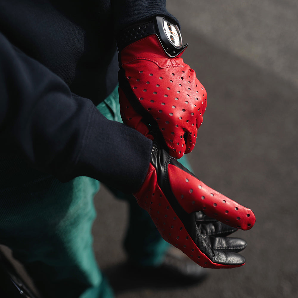 Leather racing gloves online